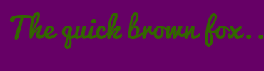 Image with Font Color 336600 and Background Color 660066